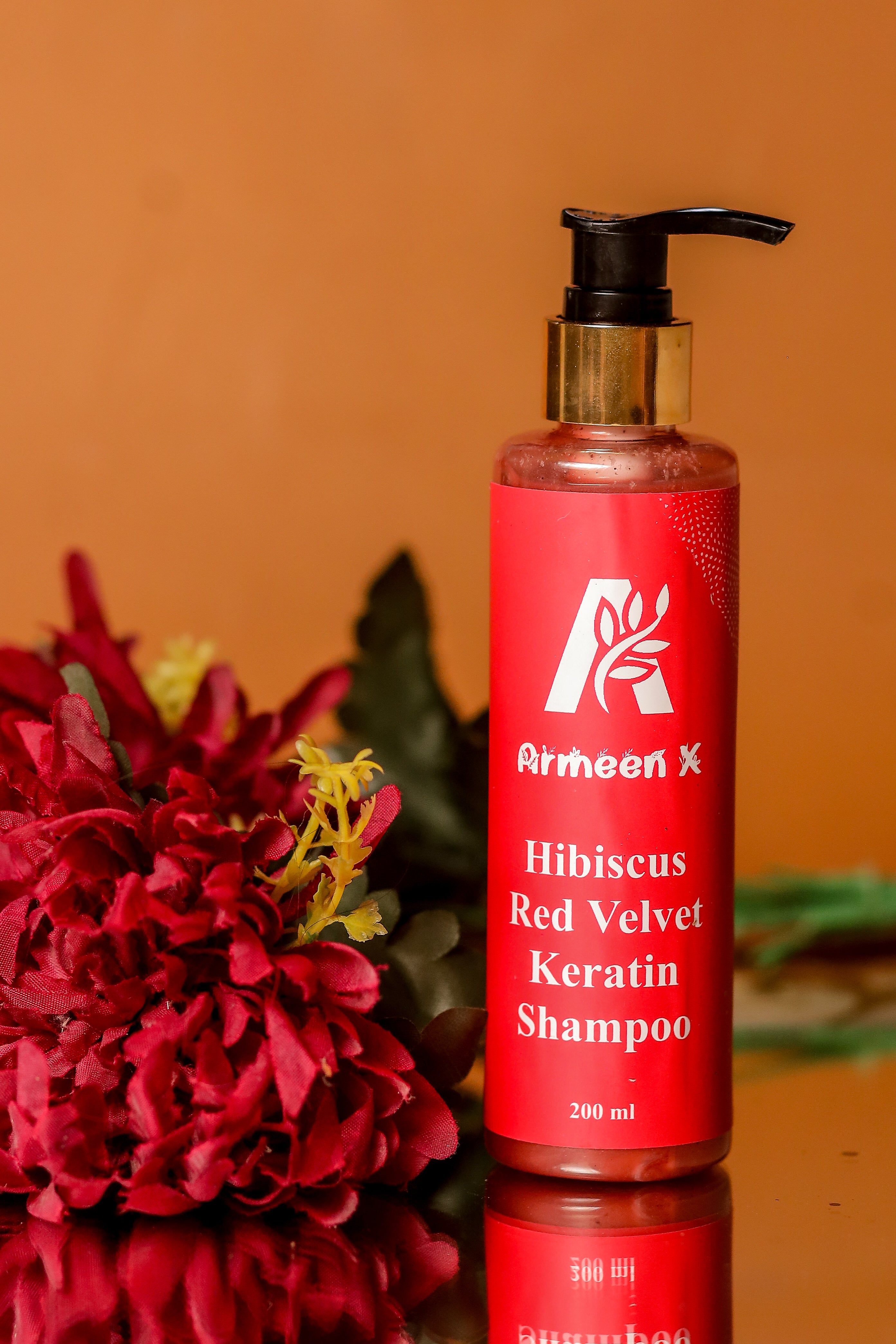 ArmeenX-Hibiscus-Red-Velvet Keratin-Shampoo🌺